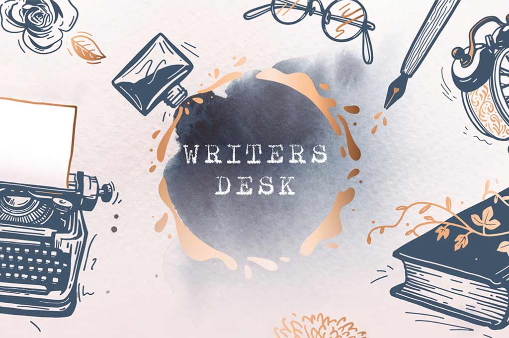 Writer's Desk — Illustrations & Font