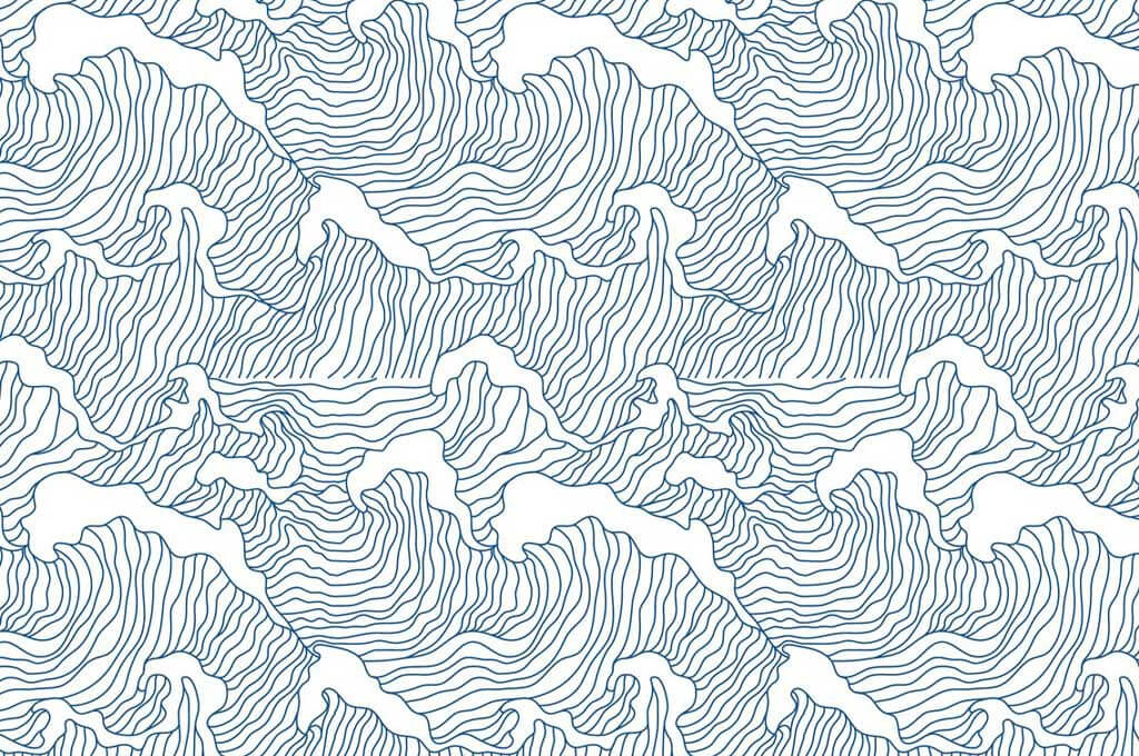 Japanese Wave Seamless Pattern
