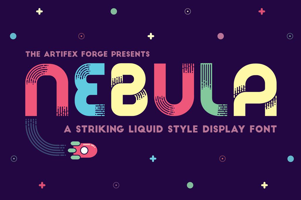 Nebula — A Liquid Style Font