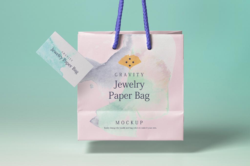PSD Gravity Shopping Bag Mockup