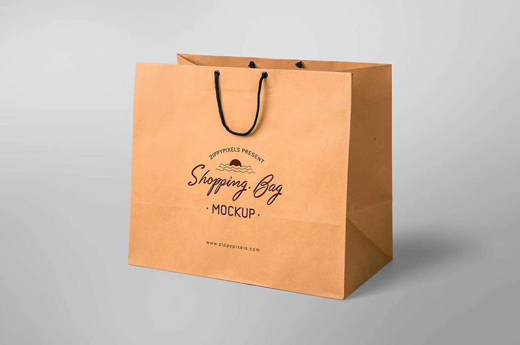 Simple Free Shopping Bag Mockup