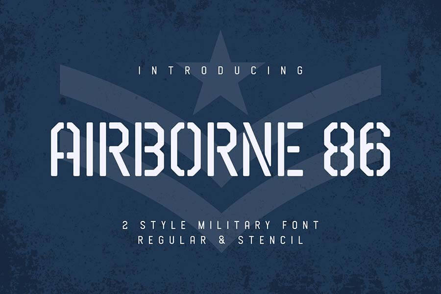 Airborne 86 - Military Font