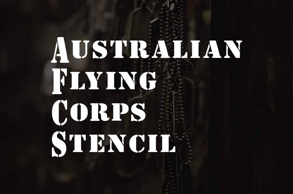 Australian Flying Corps Stencil Font