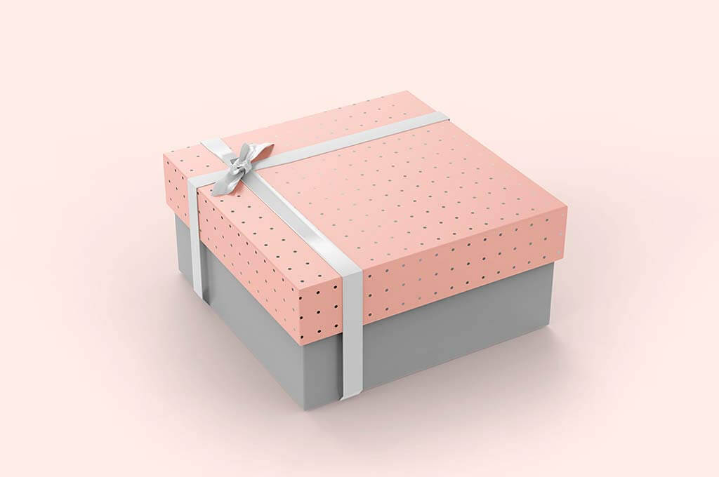 Carton Gift Box Mockup
