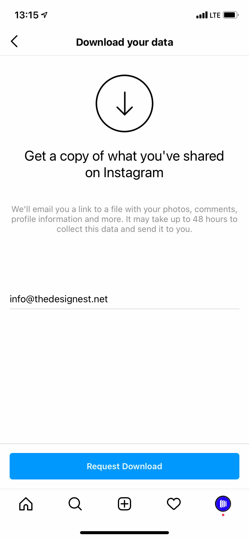 Download Data From Instagram