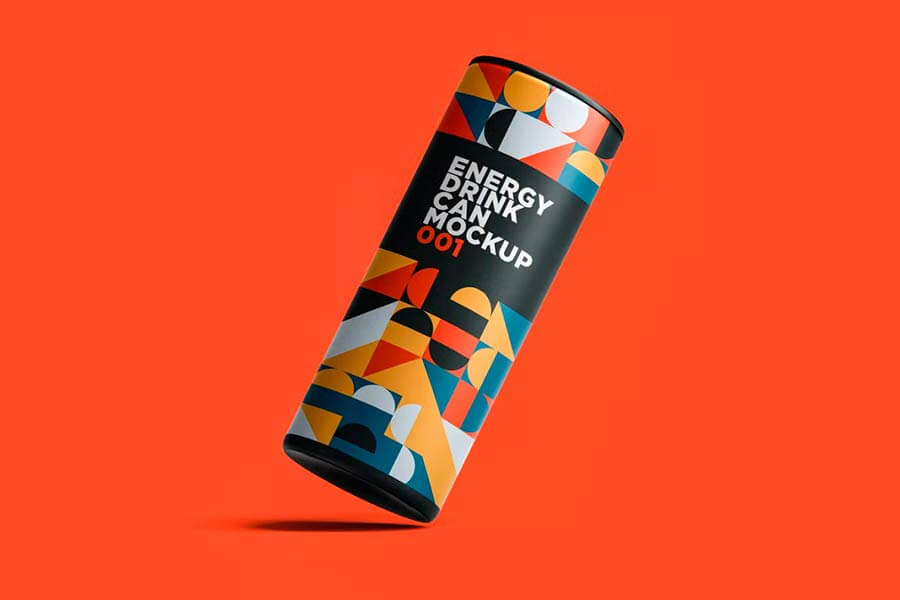 Energy Drink Can Mockup 001