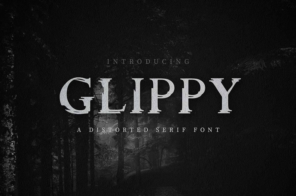 Glippy Industrial Font
