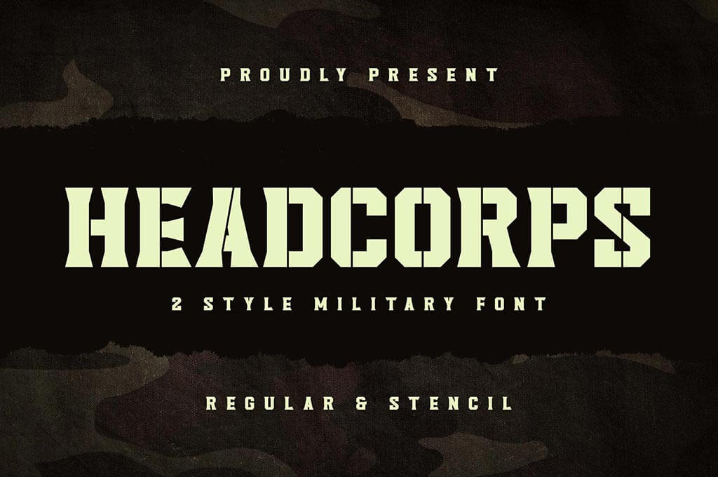 Headcorps - Military Serif Font