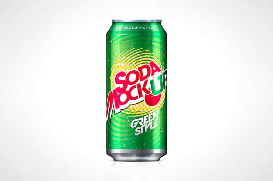 PSD Soda Can Mockup Template