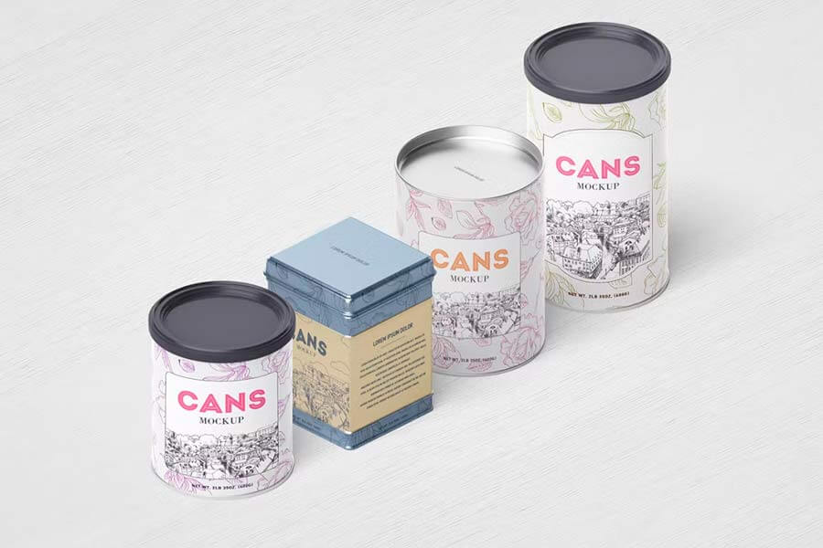 Packaging Can Mockup