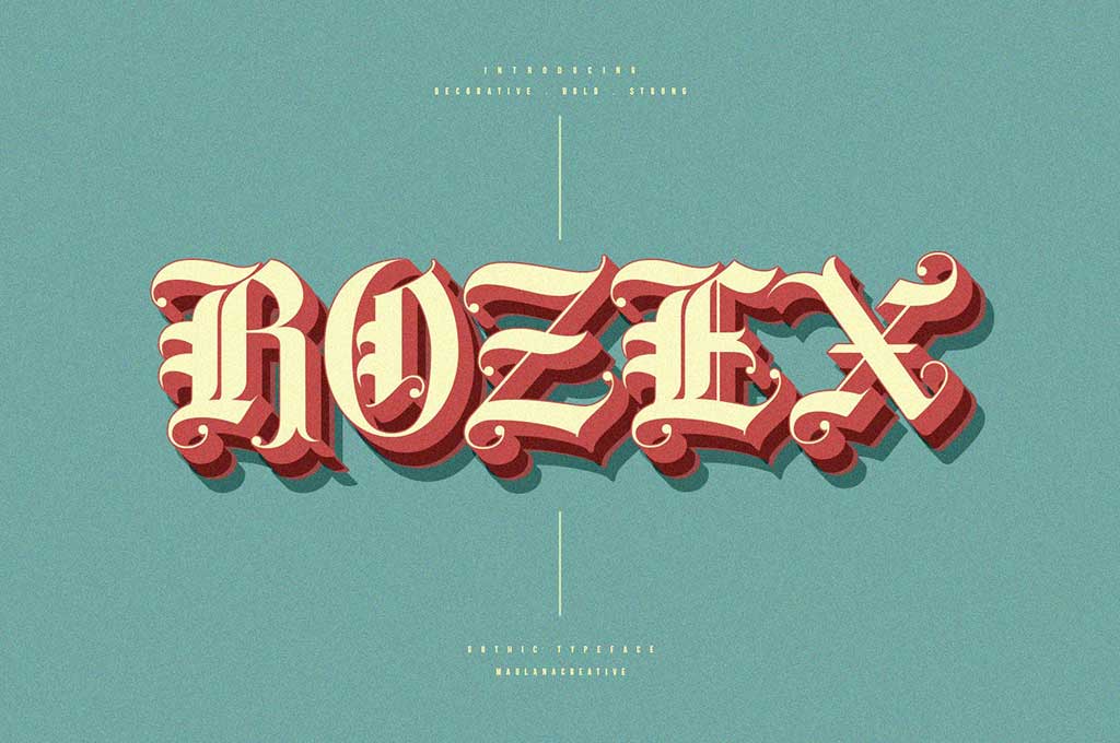 Rozex — Bold Decorative Gothic Font