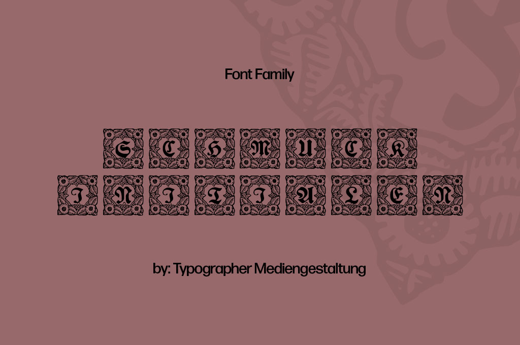 Schmuck Initialen Font Family