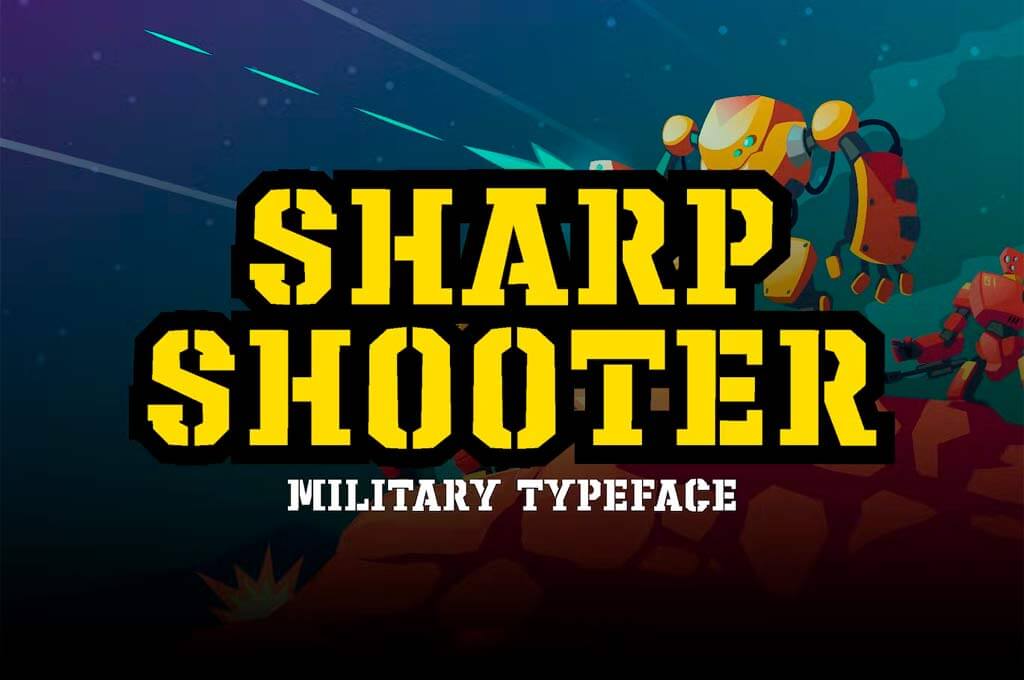Sharpshooter — Stencil Army Font