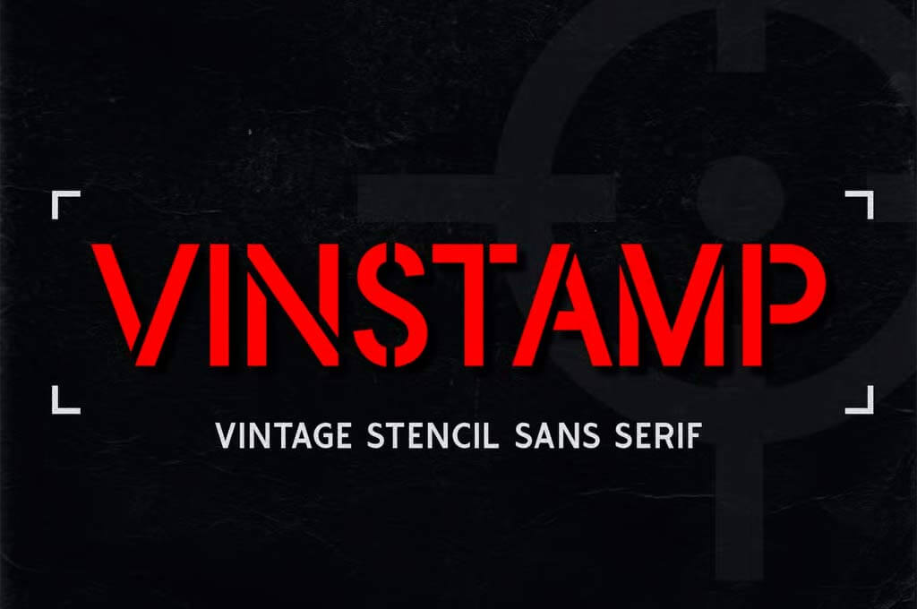 Vinstamp — Military Game Stencil Font