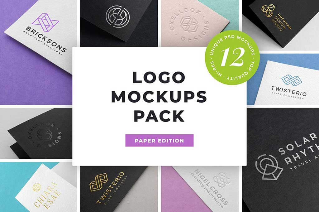 Logo Mockup Pack: Paper Edition