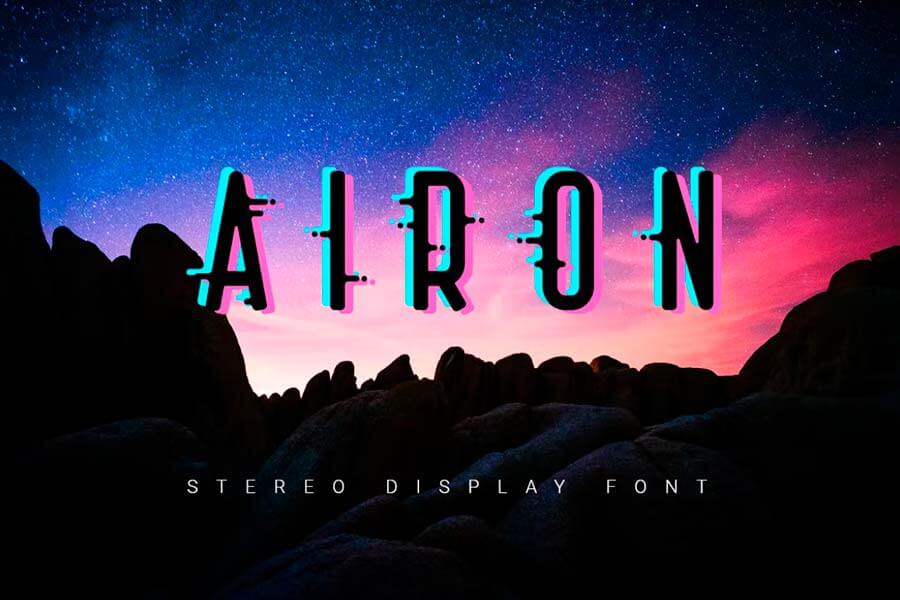 Airon Stereo Effect Font