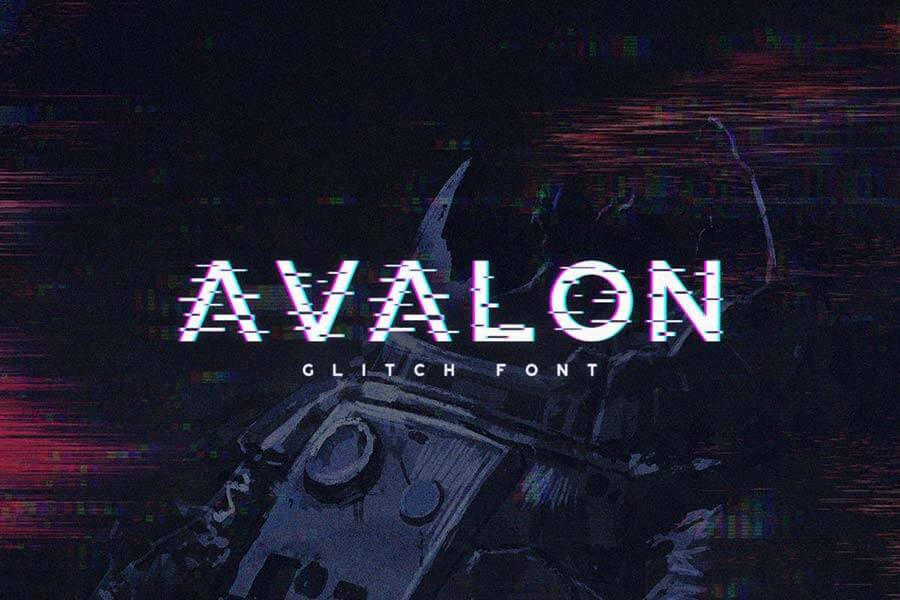 Avalon - Glitch Font