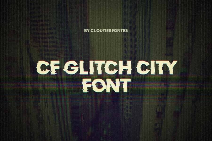 CF Glitch City Font