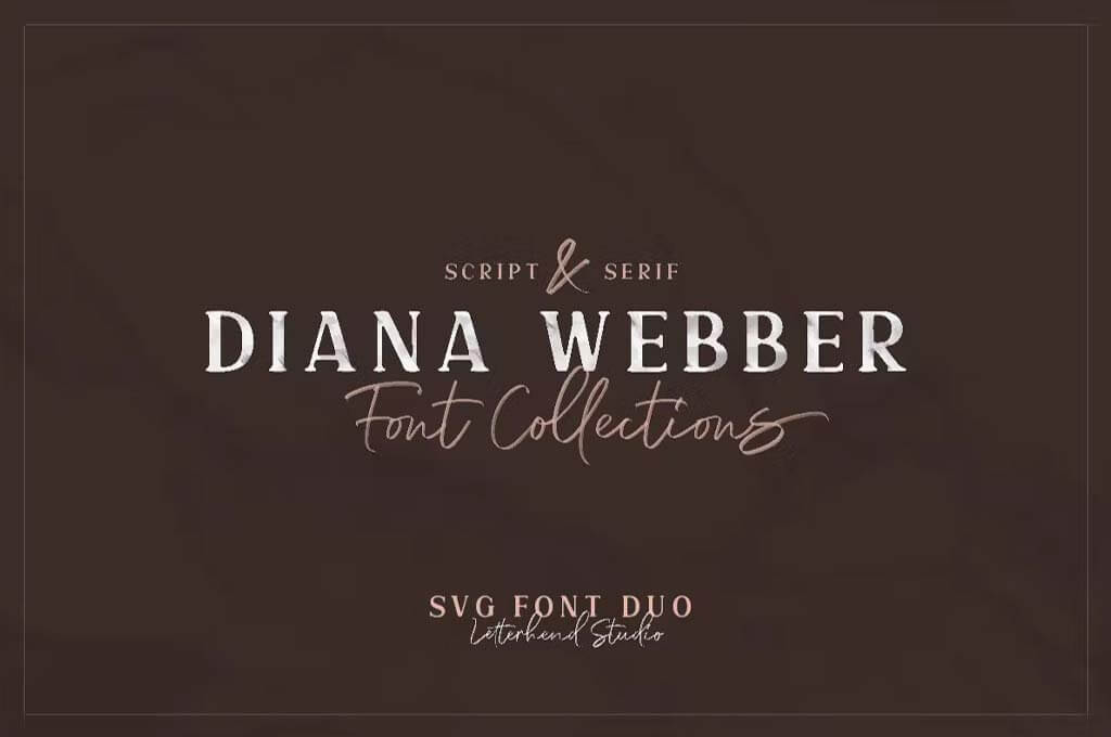 Diana Webber SVG Font Duo