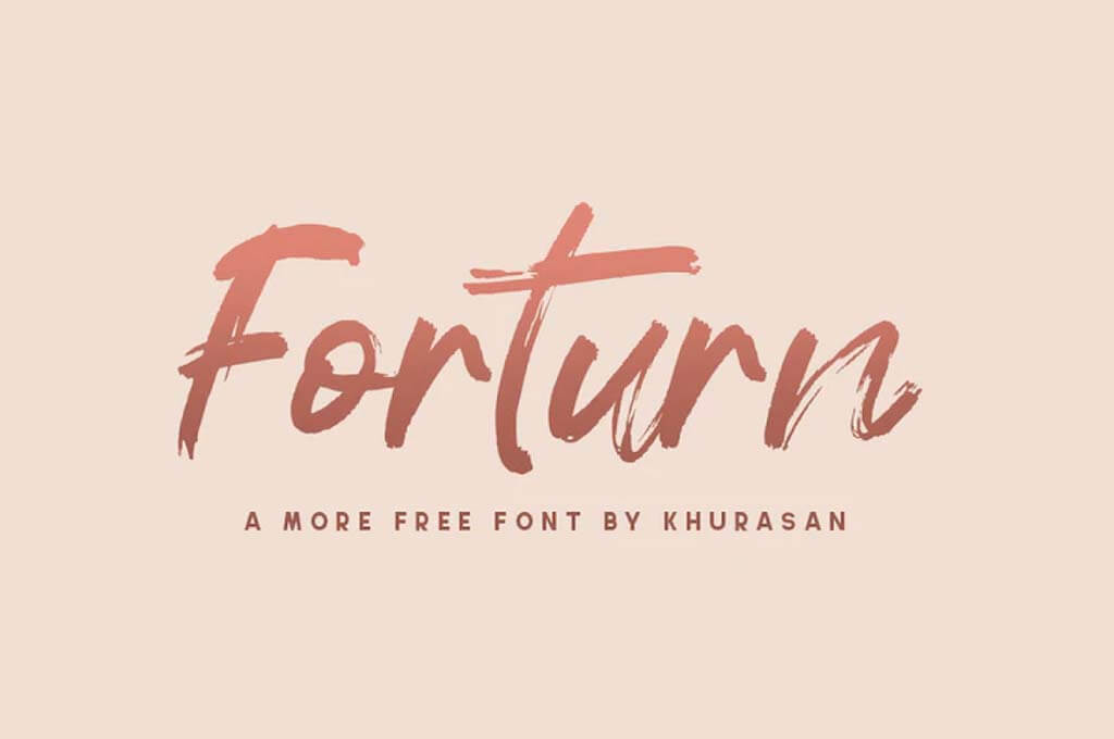 Forturn Free Brush Font