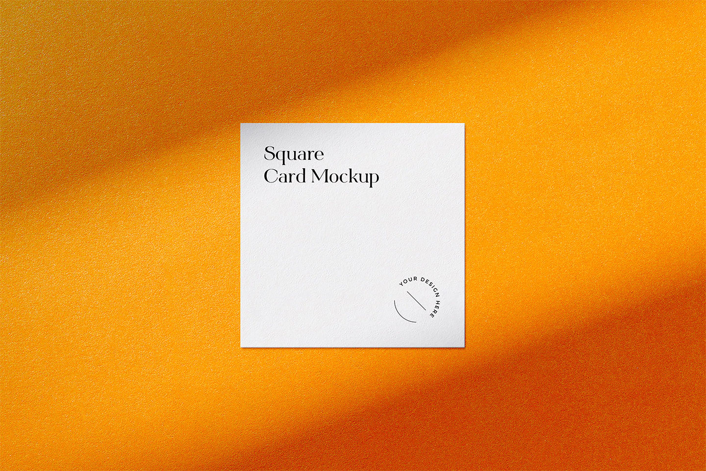 Free Square Business Card Mockup 01