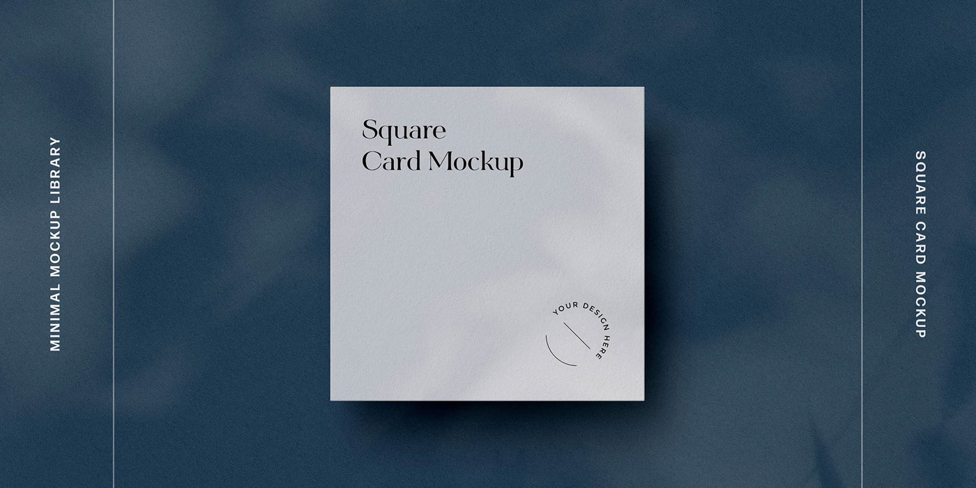 Free Square Business Card Mockup — The Designest