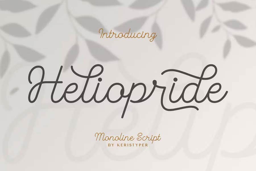Heliopride Monoline Font