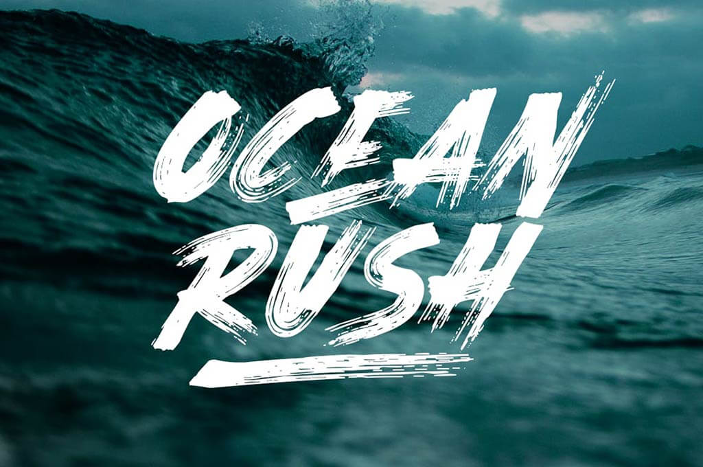 Ocean Rush - Brush Font