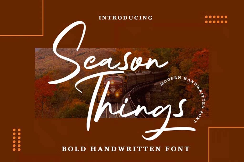 SeasonThings Bold Handwritten Font