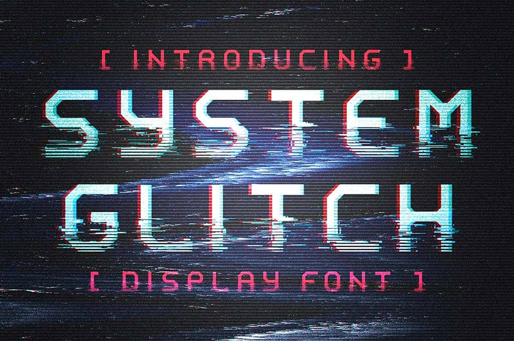 System Glitch - Display Font
