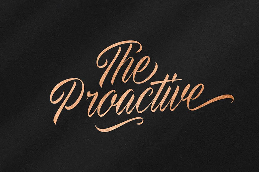 The Proactive Script Font