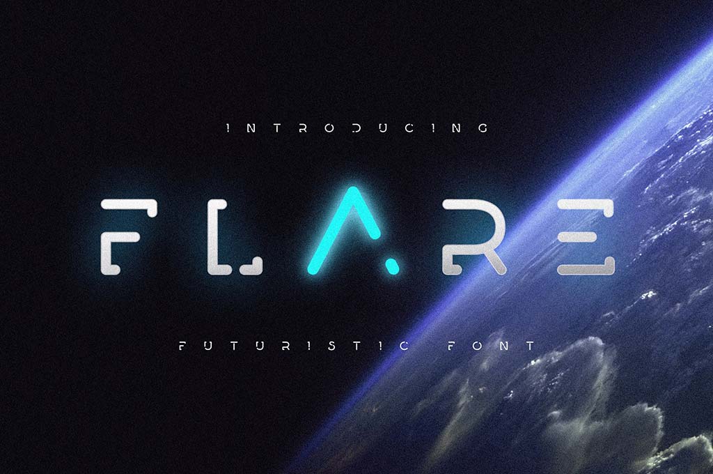 Flare — Futuristic Science Font