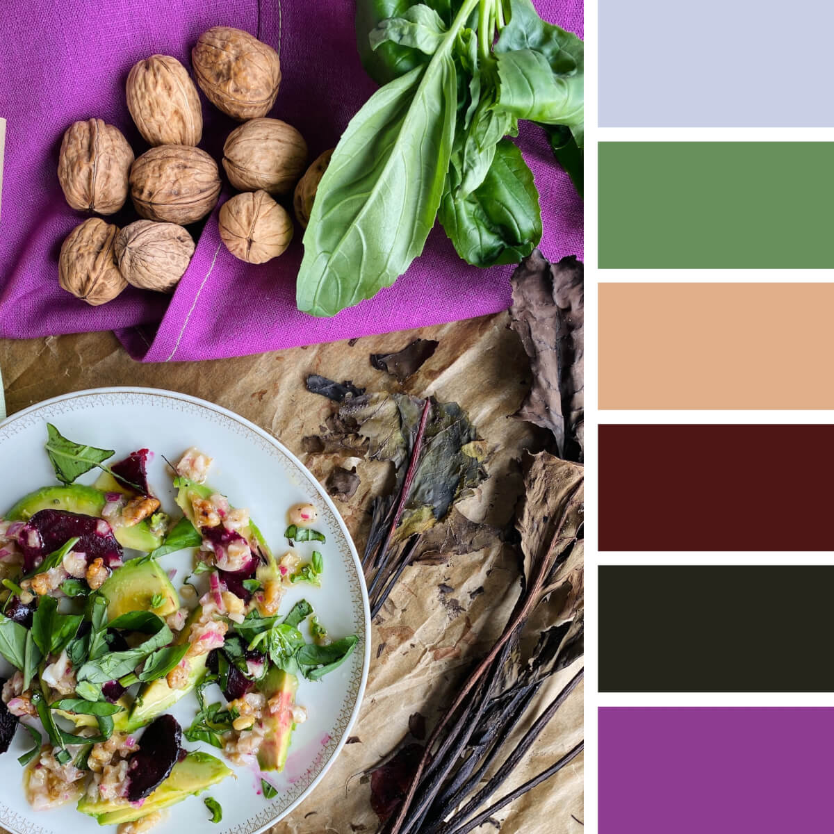 Gastronomic Purple & Green