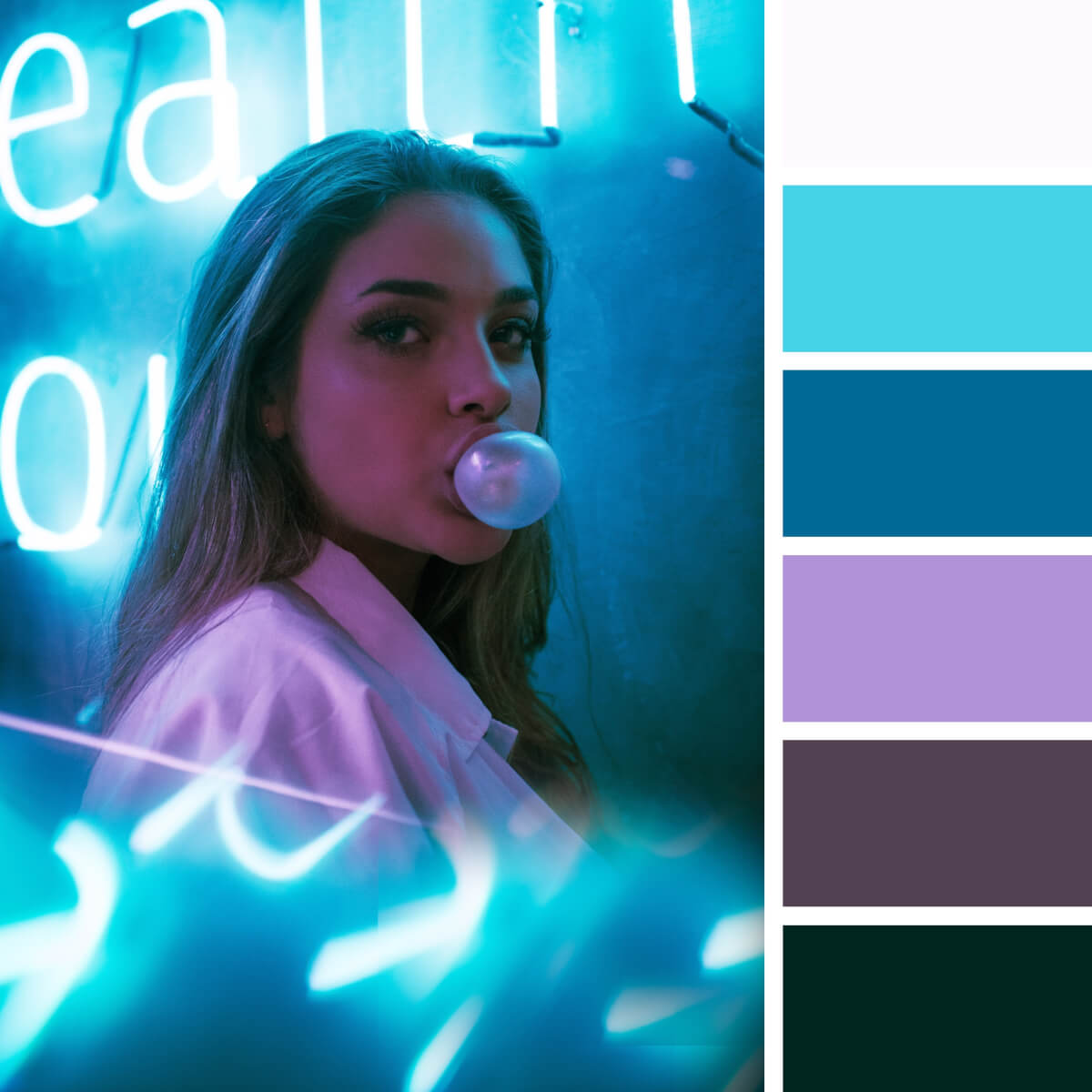 Neon Teal & Violet