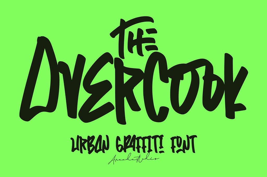 The Overcook | Graffiti Font