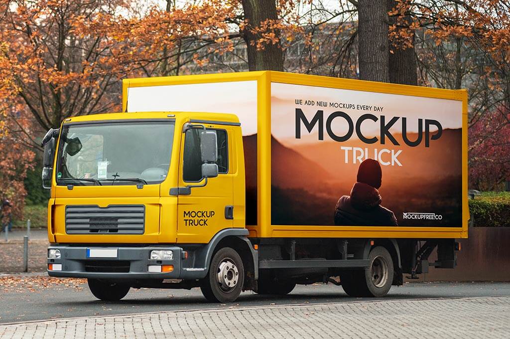 Truck – Free PSD Mockup