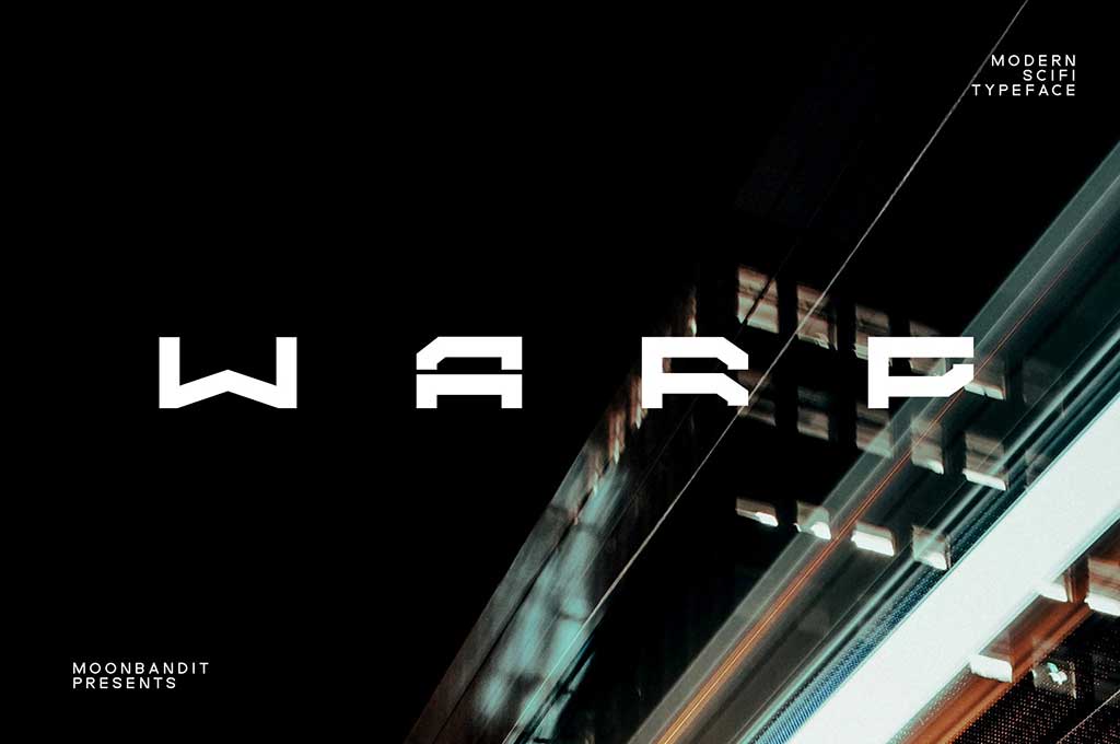 Warp — Modern Scifi Display Font