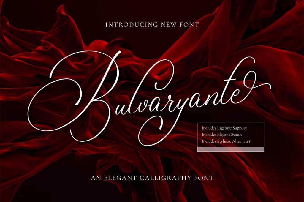 Bulvaryante — Romantic Calligraphy Font