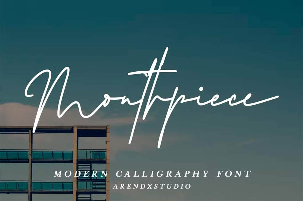 Mouthpiece — Modern Calligraphy Font