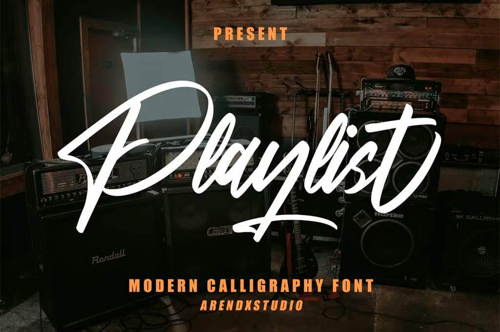 Playlist — Modern Calligraphy Font