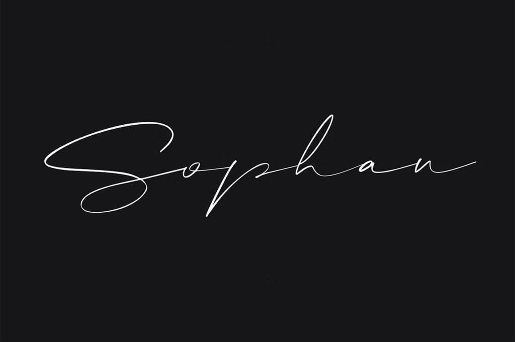 Sophan Calligraphy Font