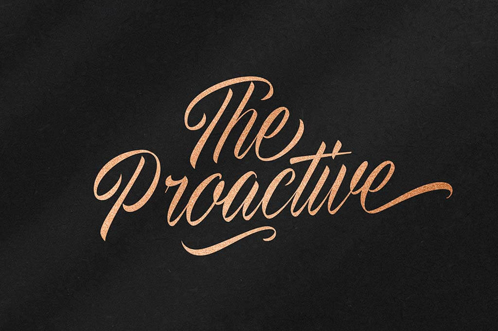 The Proactive Script Font