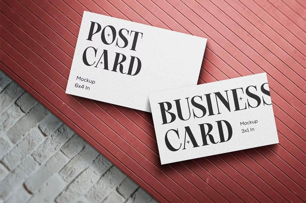 Postcard Business Card Mockup