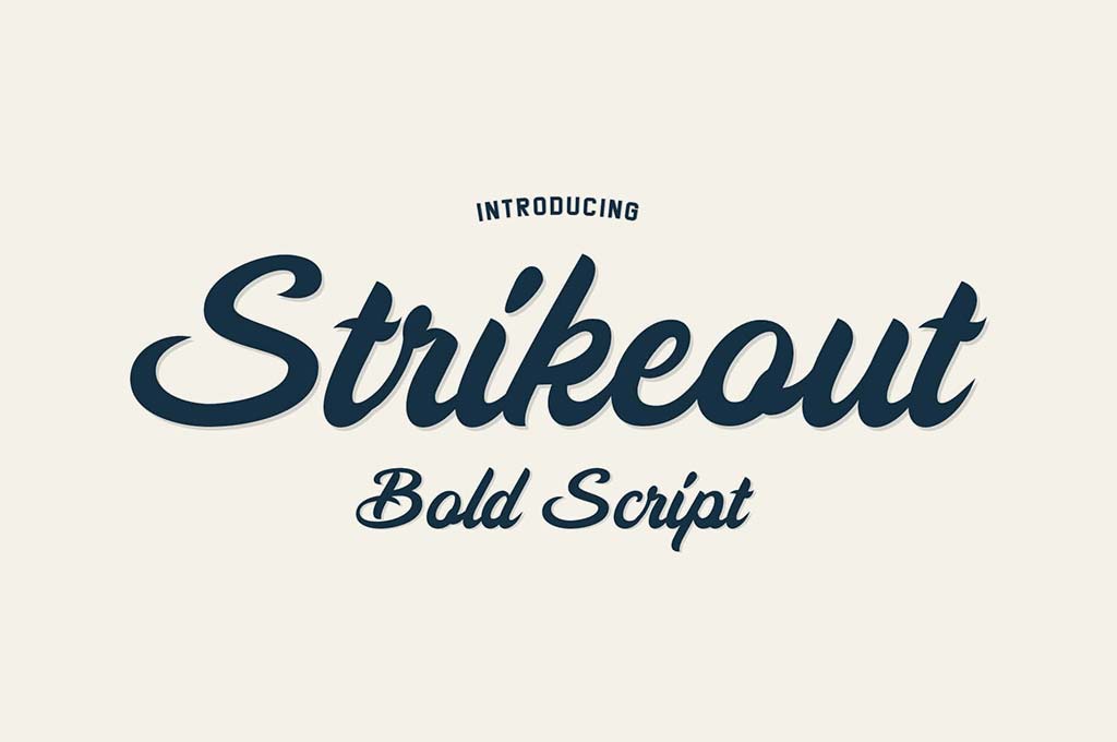 Strikeout — Bold Script