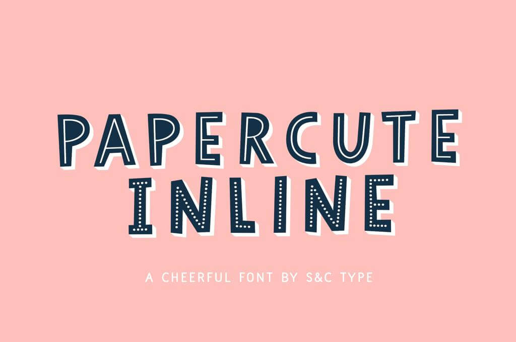 Papercute Inline Font Collection