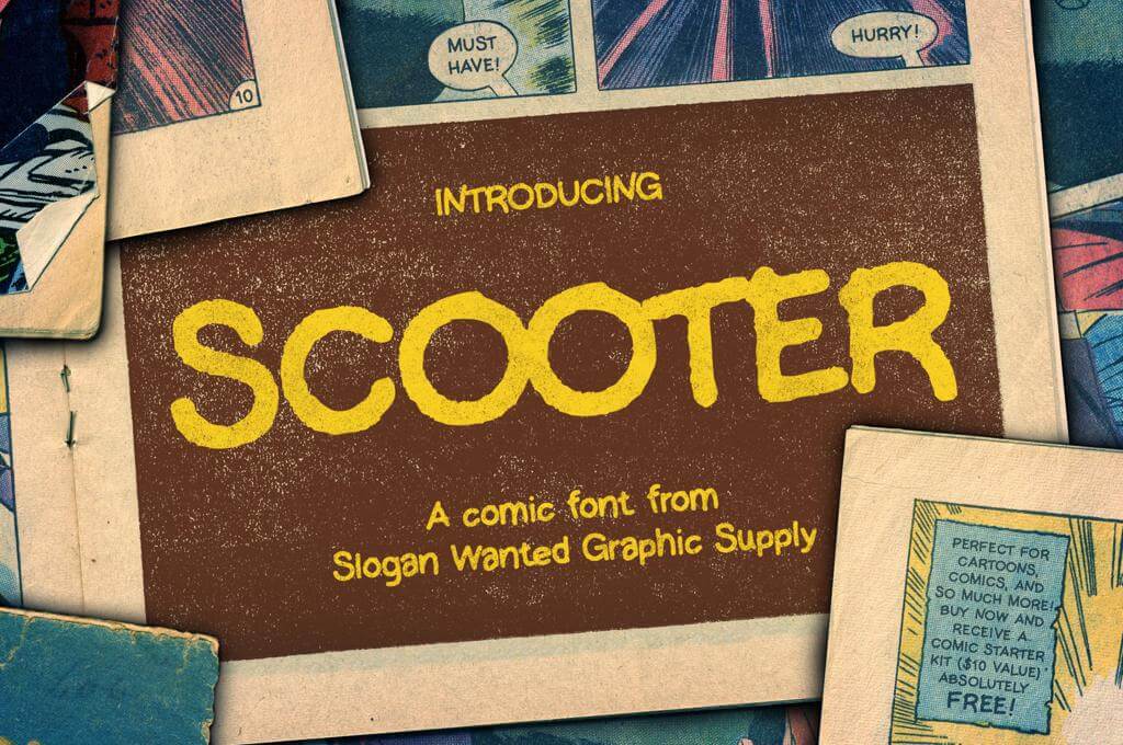 Scooter | Comic Font [+ Freebies]
