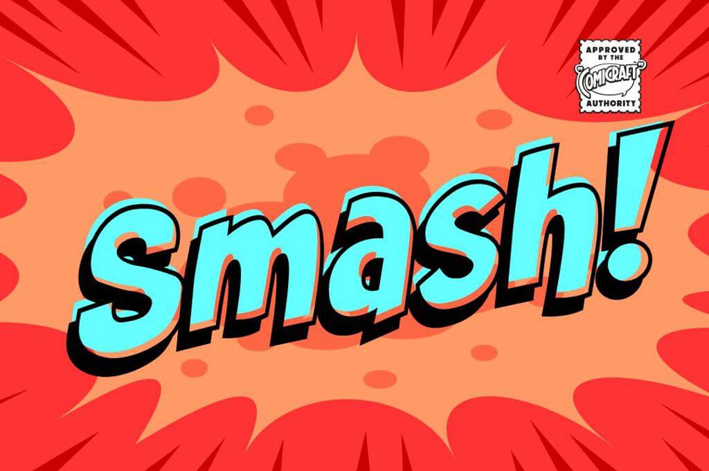 Smash - a big, loud comic book font!