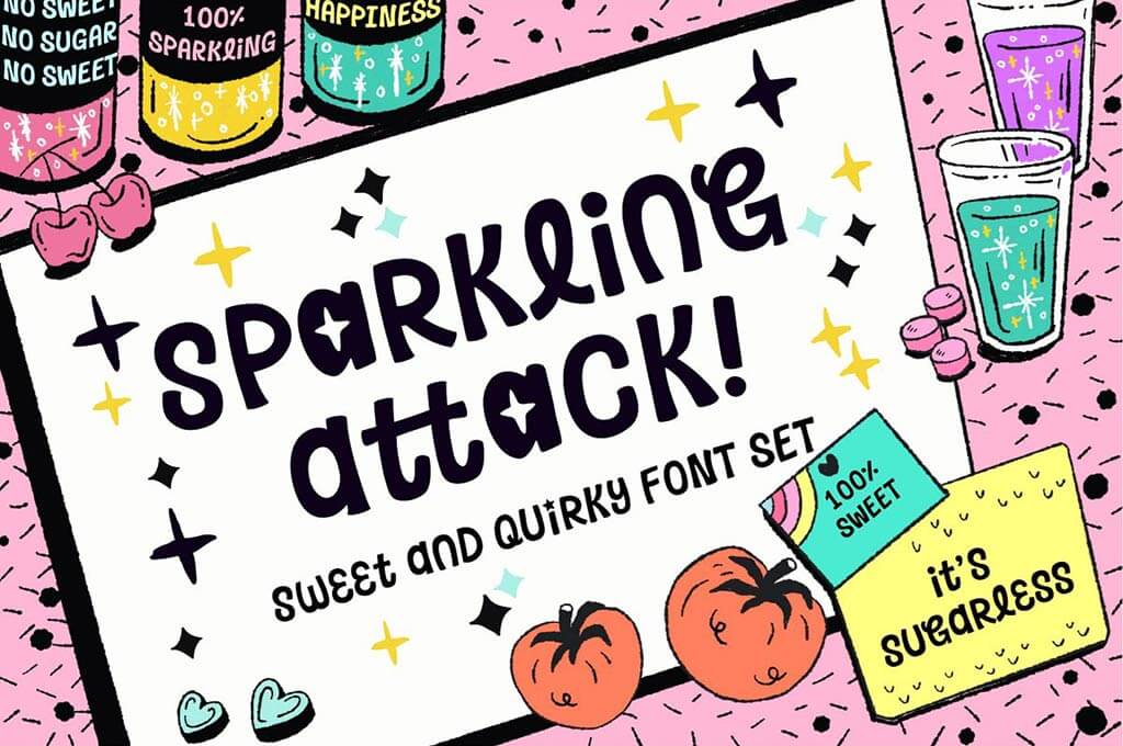 Sparkling Attack! Font
