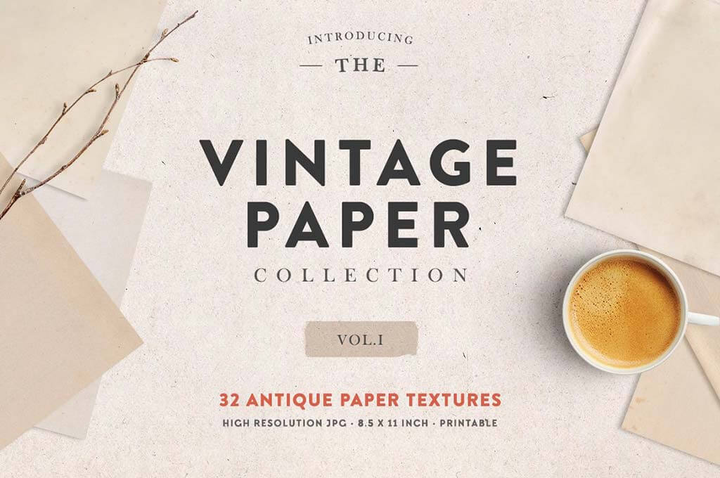 30 Vintage Paper Texture Kit