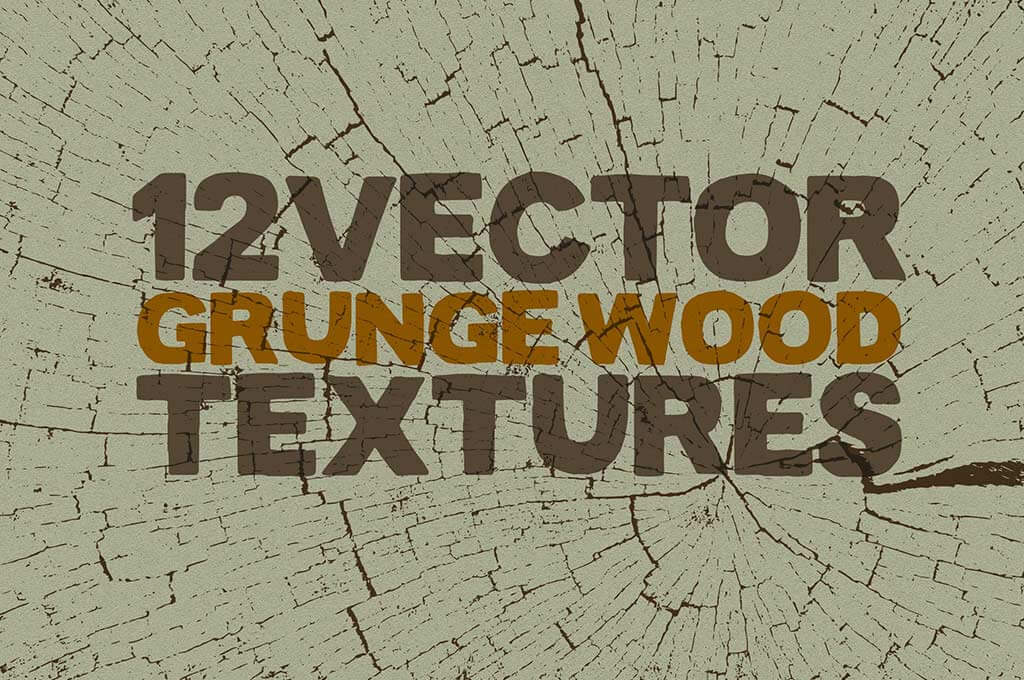 12 Vector Grunge Wood Textures